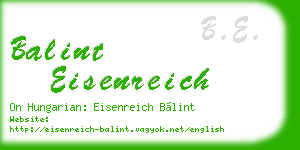 balint eisenreich business card